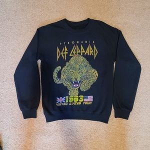 Def Leppard crew neck, small, black